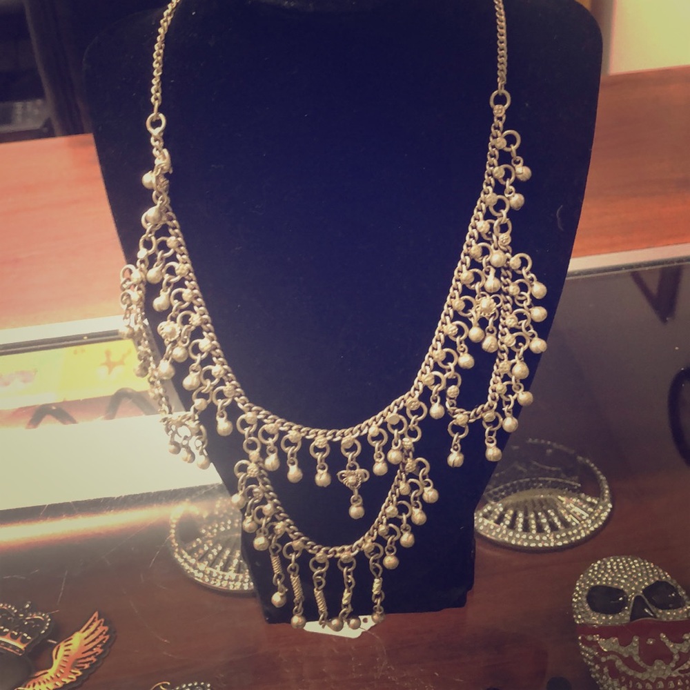 Amazing VINTAGE Long Bell Silver necklace